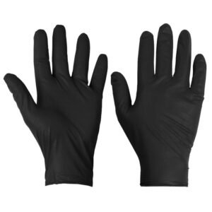 Ideall Heavy duty Black Diamond grip Gloves - 50PCS