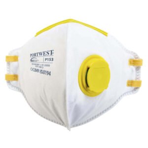 P153 - FFP1 Valved Dolomite Fold Flat Respirator White