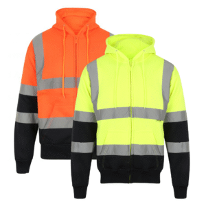 Hi Viz Full Zip Hoodie Two Tone
